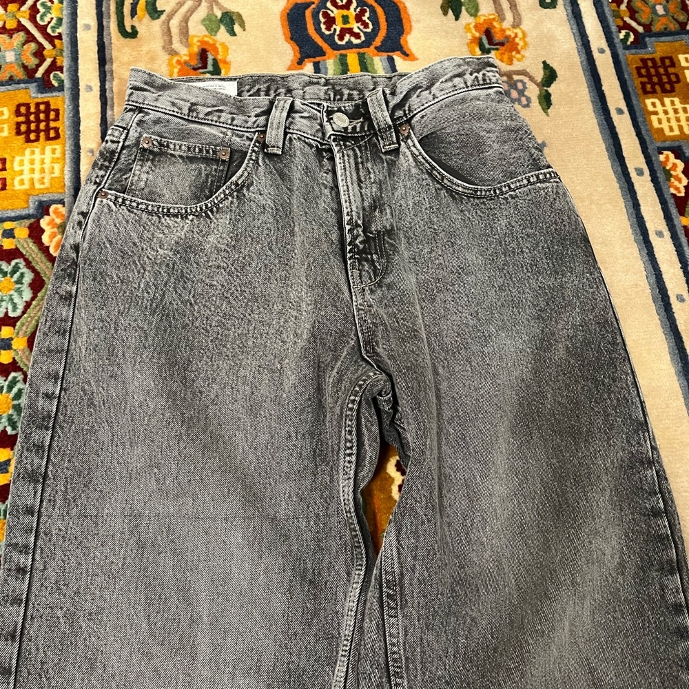 Zara Gray Wide Leg Jeans